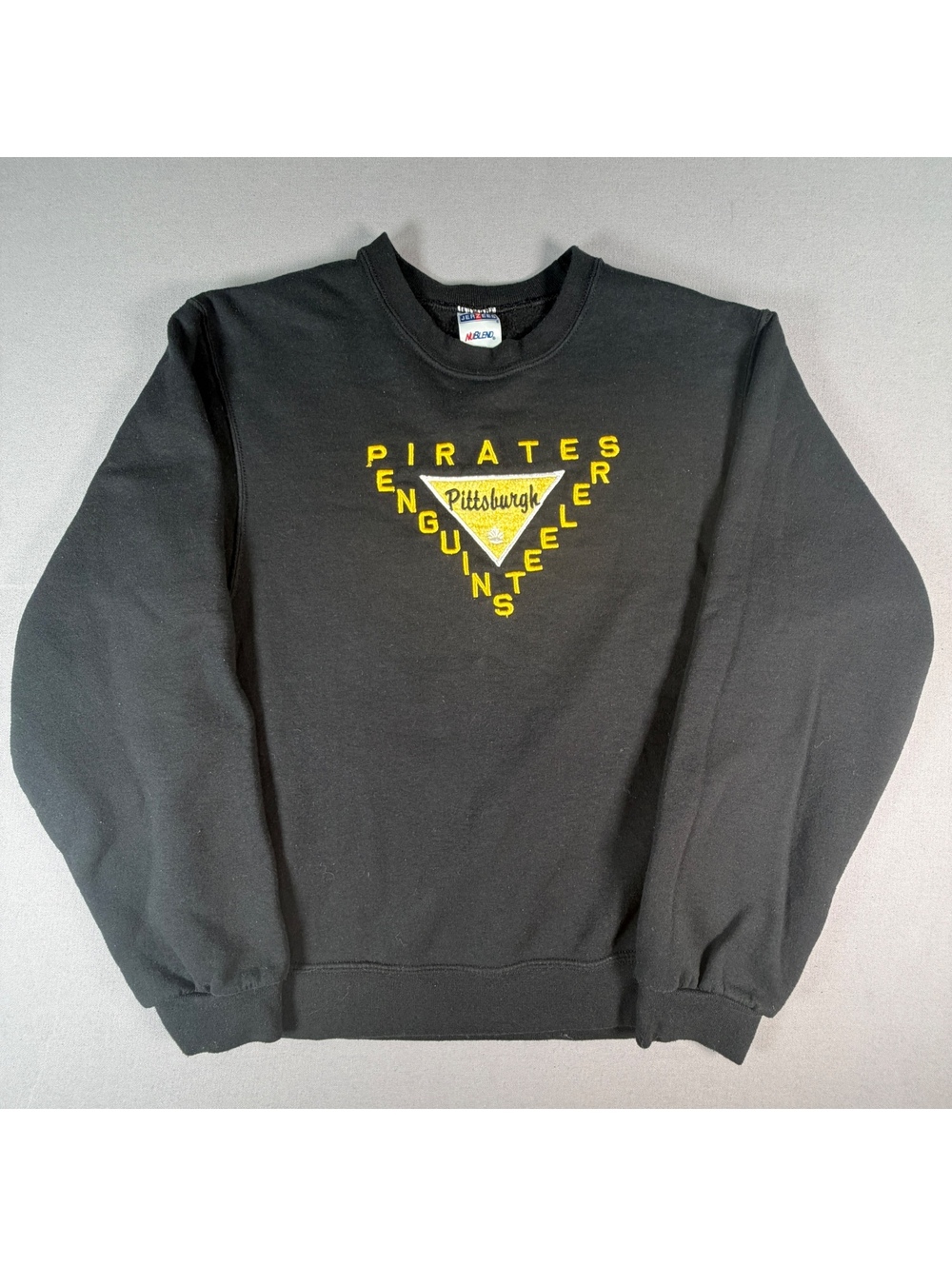 VTG Pittsburgh Steelers Pirates Penguins Sweatshirt Black 3 Team Graphic S